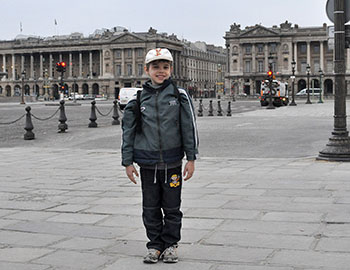 Alexej na Place de la Concorde